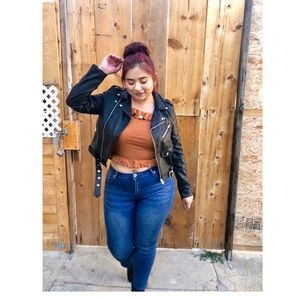 Black Faux Leather Jacket